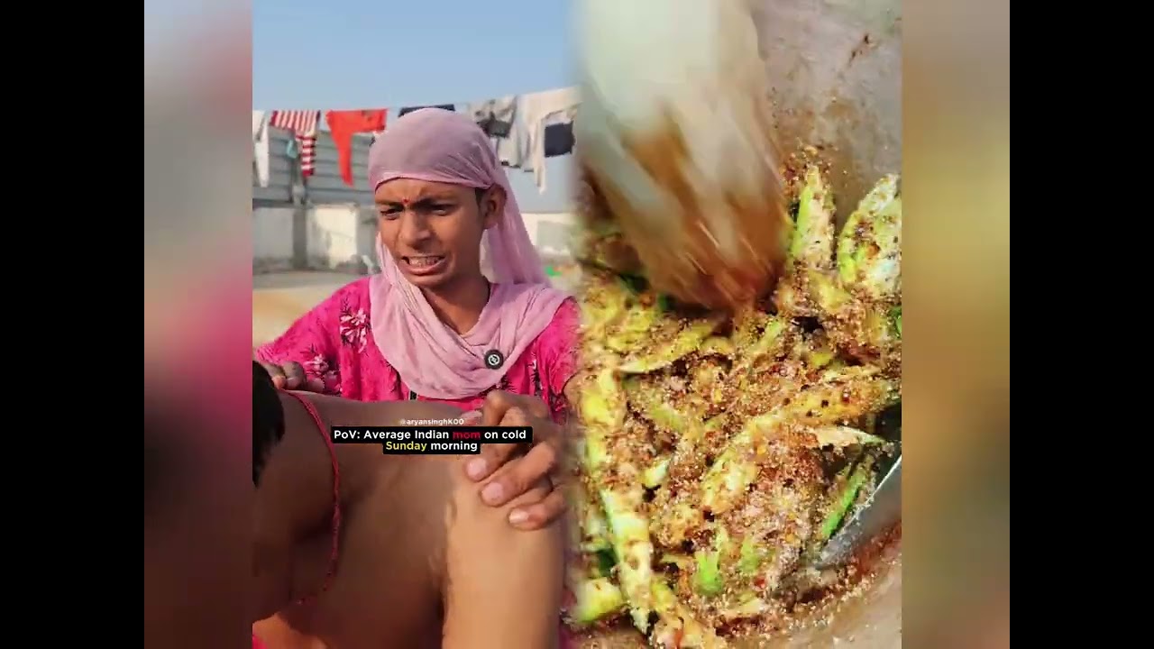 PoV:Average Indian mom on cold Sunday morning#fypシ #funny #foryou #comedy #humor #pov #funnyvideo