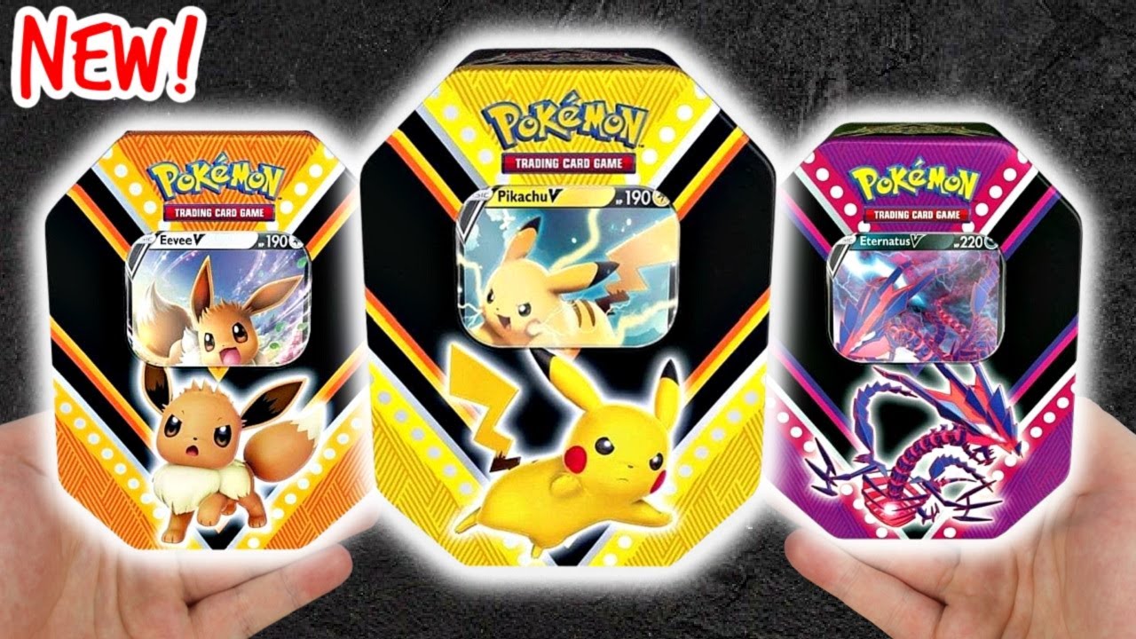 EXCLUSIVE Pikachu & Eevee Cards in the *NEW* Pokemon V Power Tins! (GREAT Pulls)