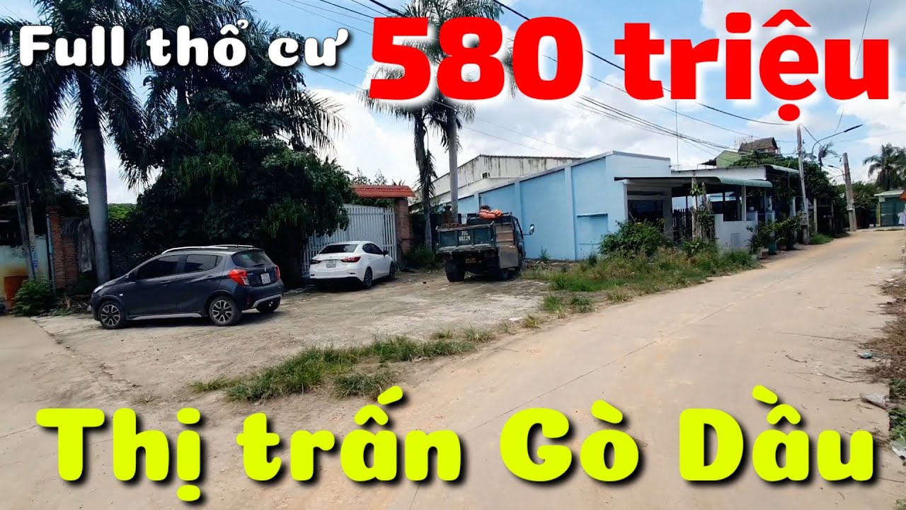 Đất ở đô thị 100% 8x14 giá 580 triệu thị trấn Gò Dầu Tây Ninh gần Siêu thị cách Củ Chi TPHCM 30km