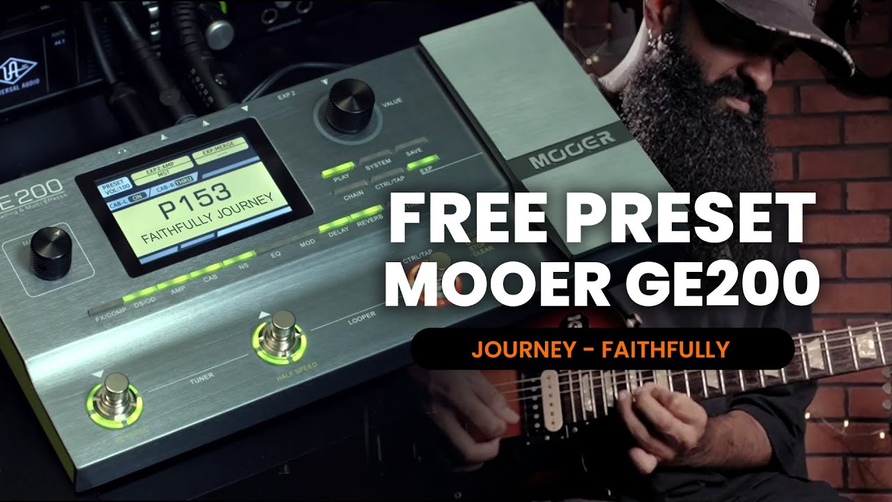 PRESET PERCUMA: Cover Solo Guitar Faithfully - Journey - Mooer GE200