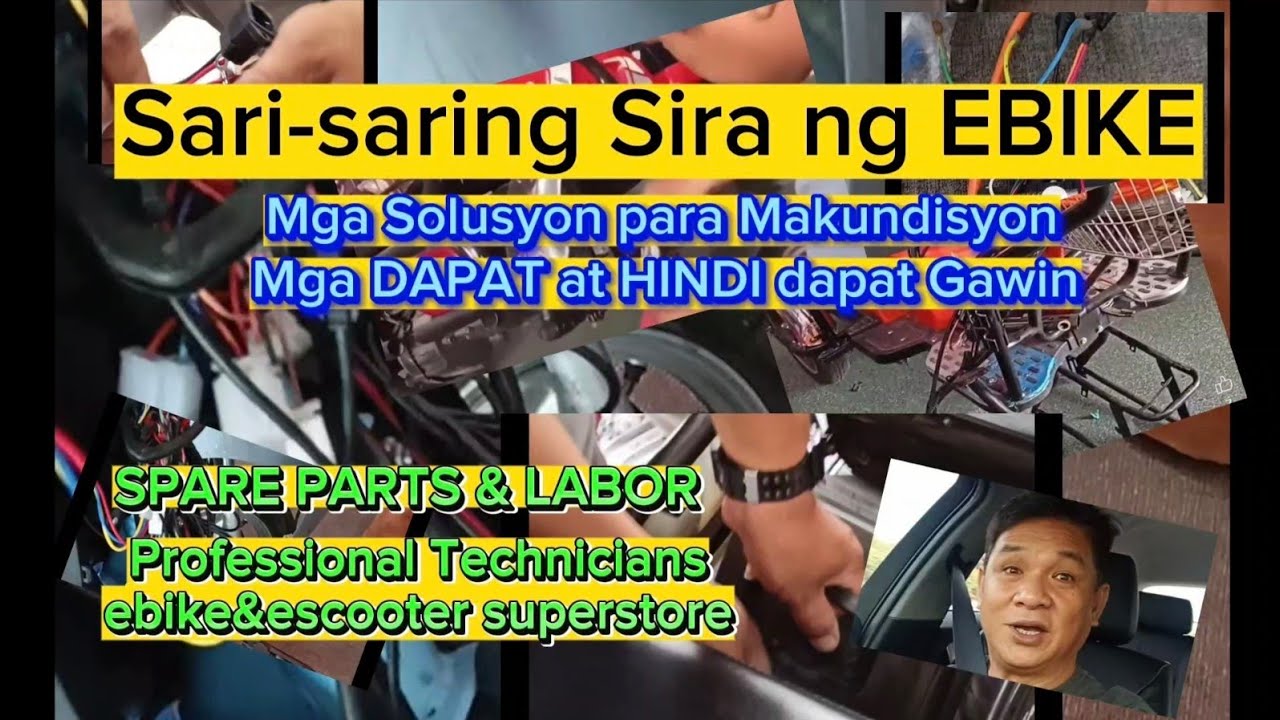 Mga Kadalasang Problema o Sira ng Ebike - Spareparts na Palitin - Do's & Dont's na Dapat Alamin
