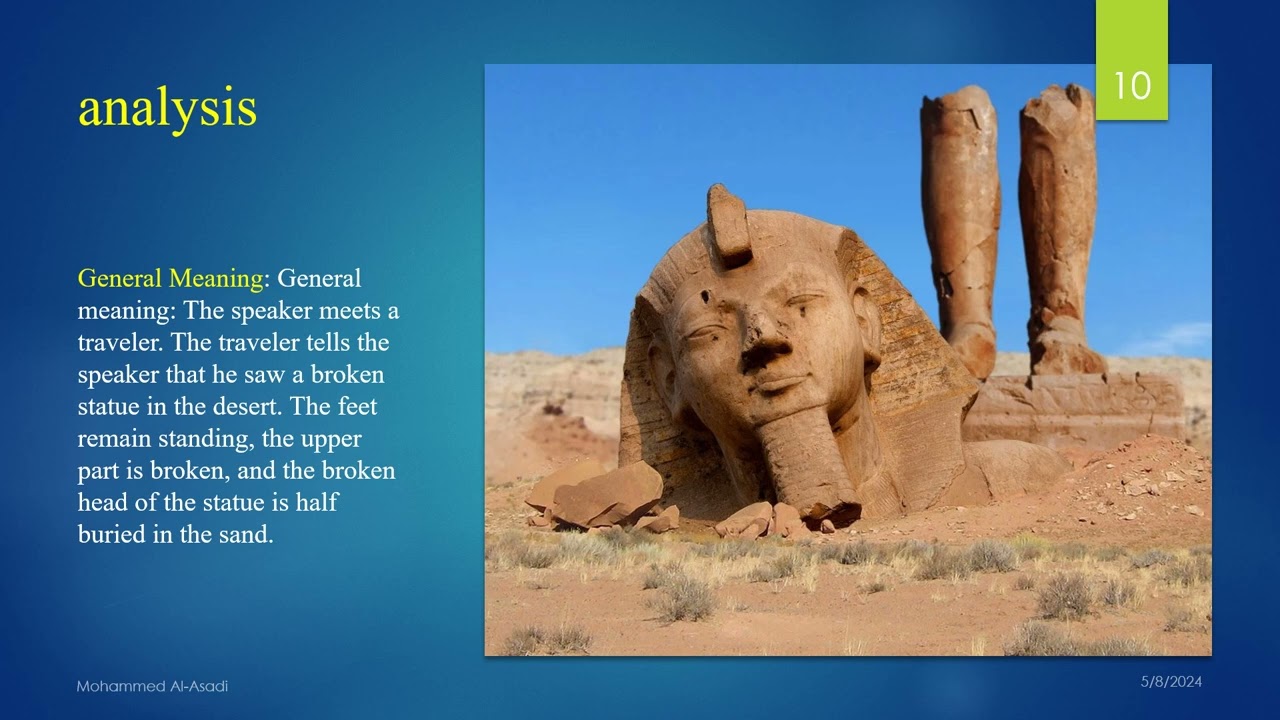 Ozymandias (Lesson 9):قصيدة اوزماندياس