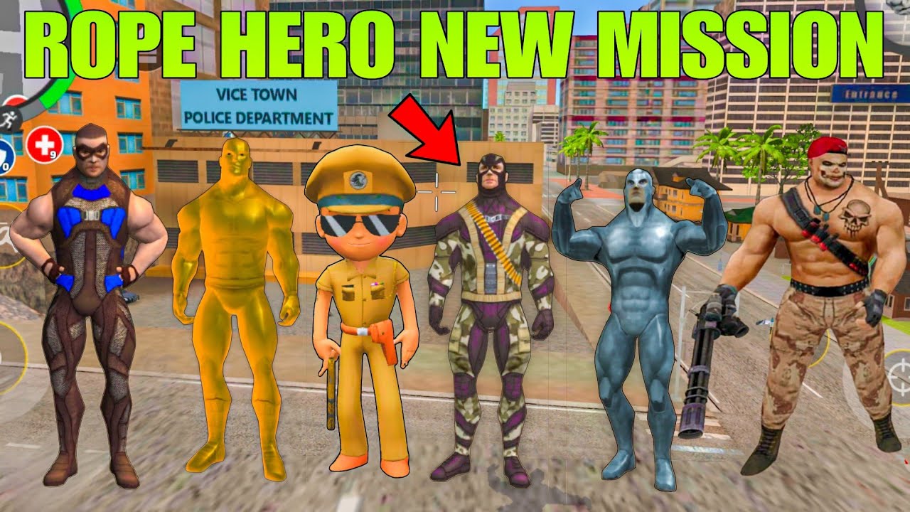 Rope Hero Bank Robbery First Mission In Gta 5 || Rope Hero Vice Town In Gta 5