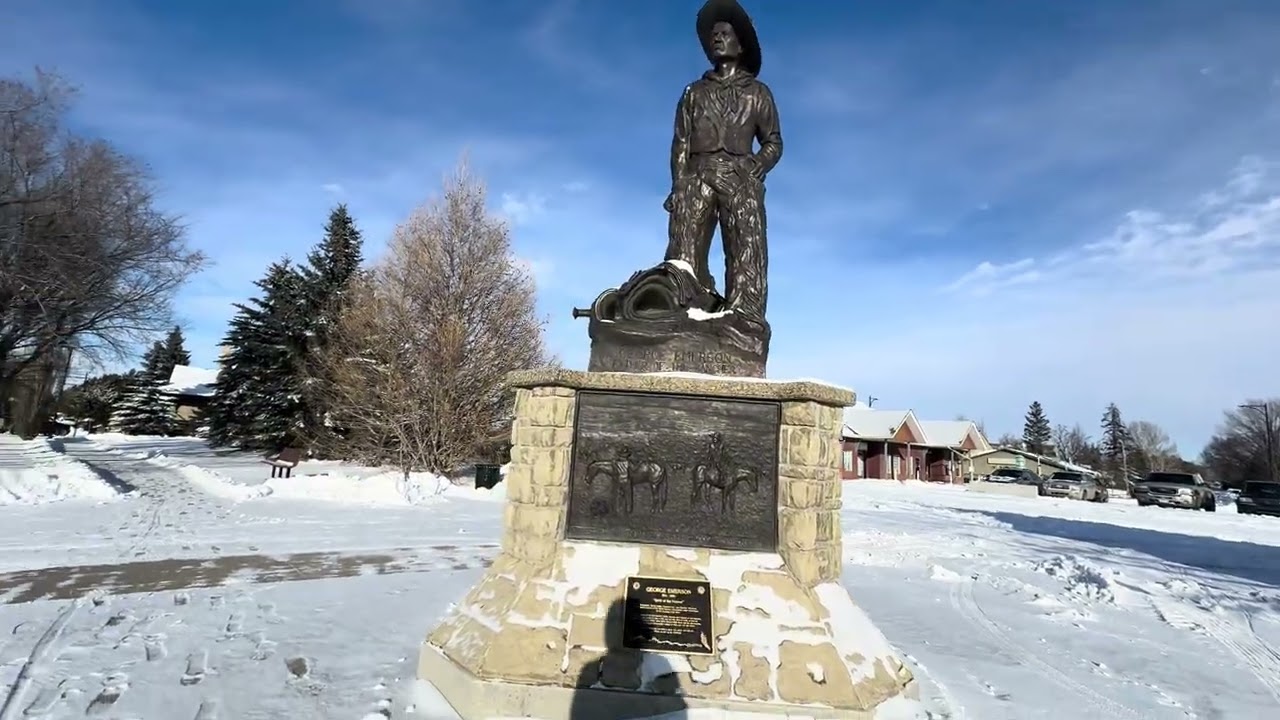 Sculpture in High  river  Alberta canada
