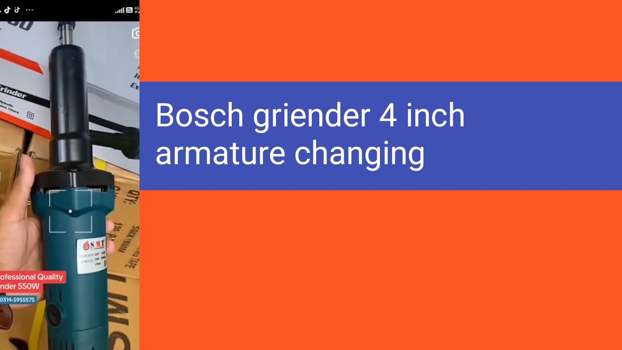 Bosch 4 inch grinder armature changing very simple😗😗😗😗