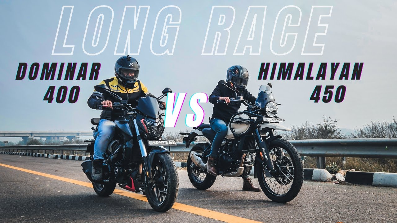 2024 Royal Enfield Himalayan 450 Vs Bajaj Dominar 400 Long Race | Who will win?