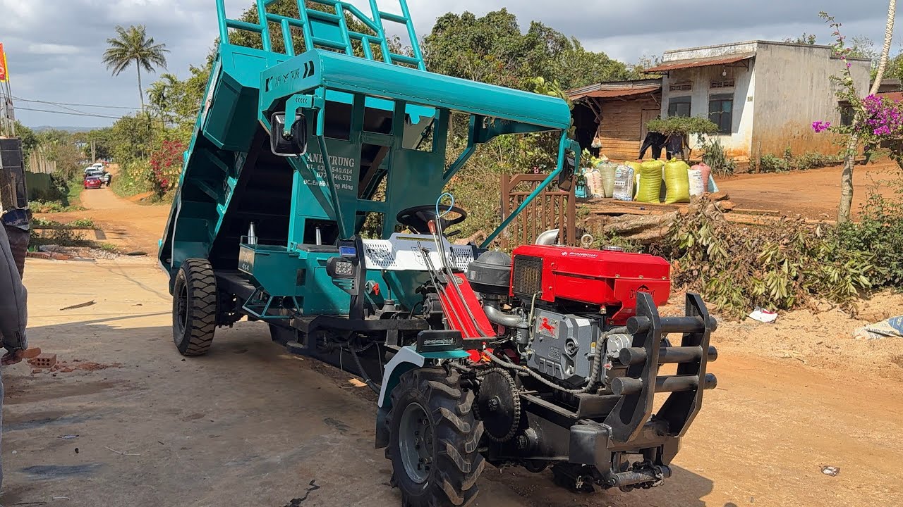 Giao xe cầu đẩy ben cơ khí Anh Trung 