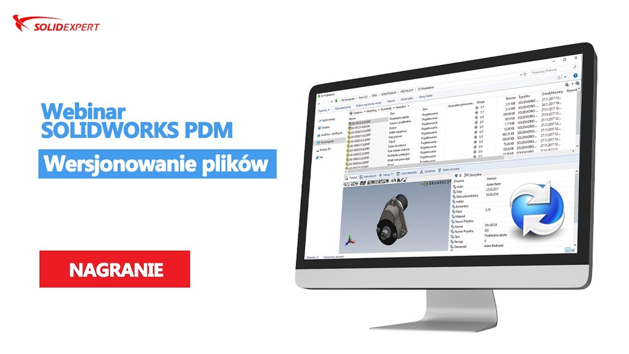 Webinar SOLIDWORKS PDM  - Wersjonowanie plik&oacute;w