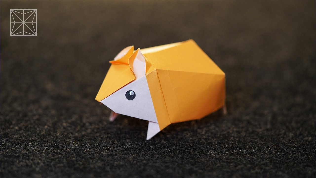ORIGAMI HAMSTER EASY TUTORIAL STEP BY STEP | HOW TO MAKE ORIGAMI HAMSTER PAPER CRAFT | DIY ORIGAMI