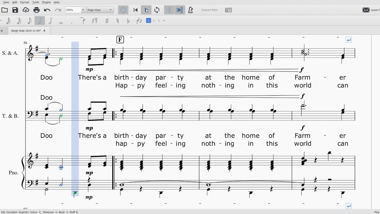 Sleigh Ride   Alto rehearsal