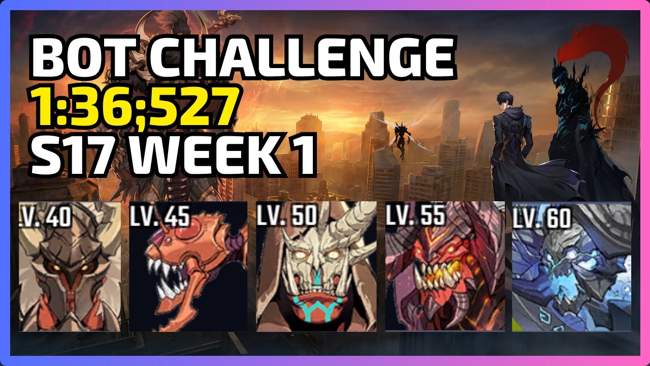 Rank 1 🥇 - Battlefield of Time Challenge 1:36;527 🥇 - Season 17 Week ONE | Solo Leveling:Arise