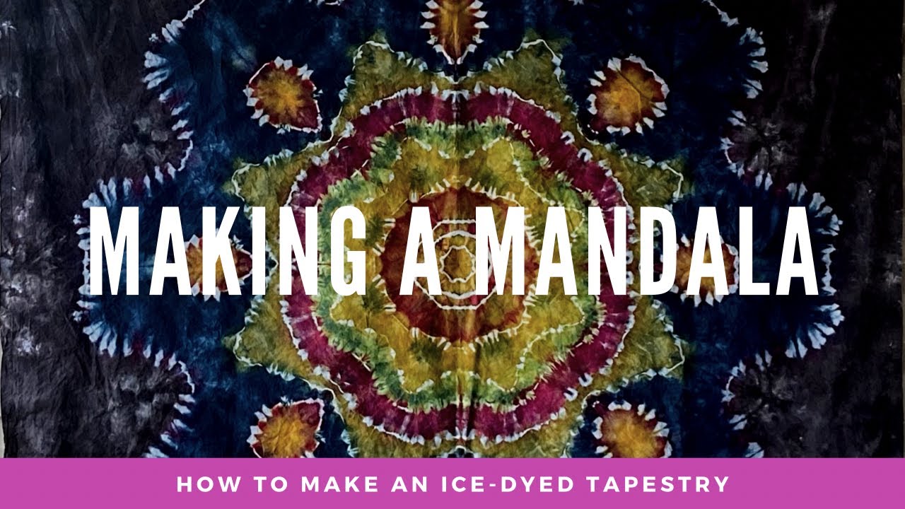 Tie-dye: Making an ice-dyed mandala tapestry