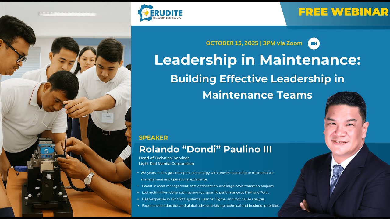 WEBINAR: Leadership in Maintenance - Building Effective Leadership in Maintenance Teams