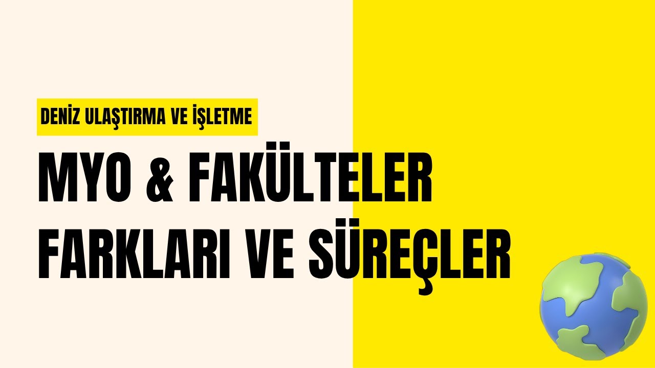 Denizcilik MYO vs Fakülteler ( Verilen yeterlilikler ve farkları)