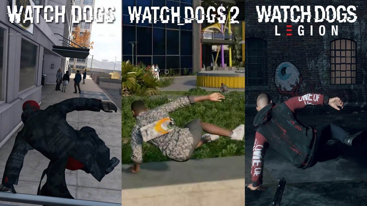 Parkour EVOLUTION : Watch Dogs vs Watch Dogs 2 vs Watch Dogs Legion