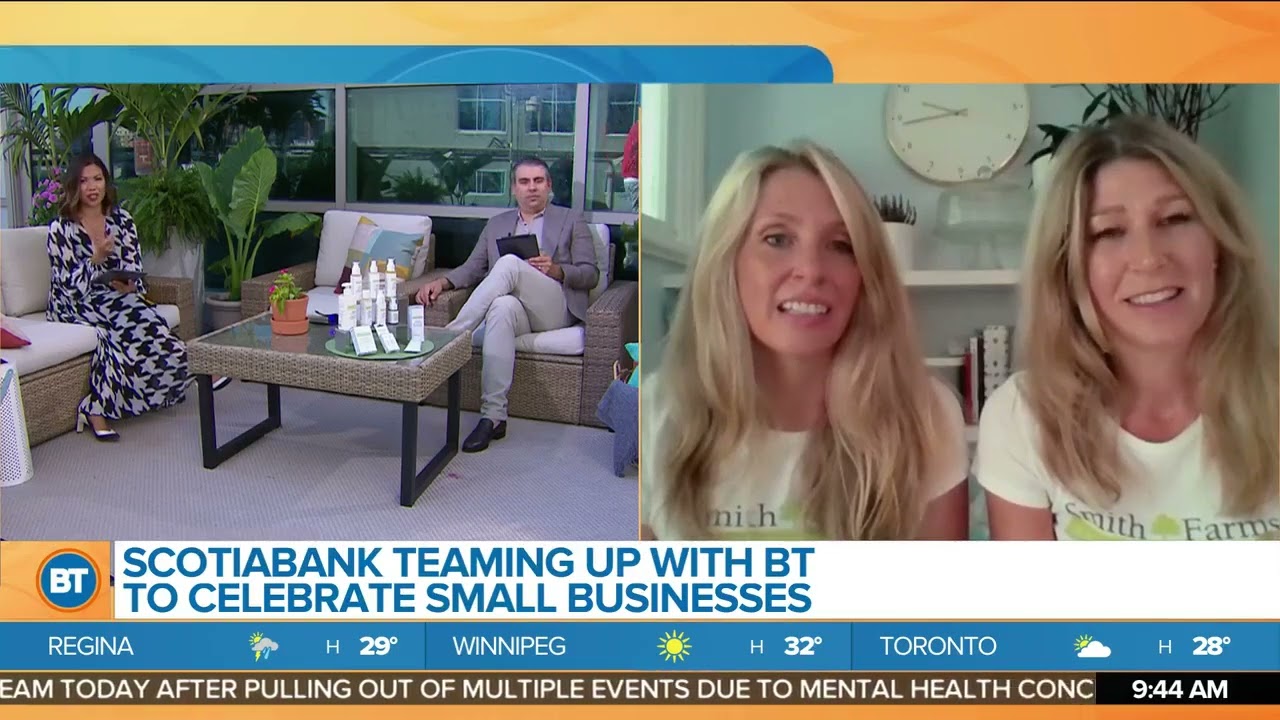 Julia and Becky from Smith Farms Natural Skincare on Breakfast Television