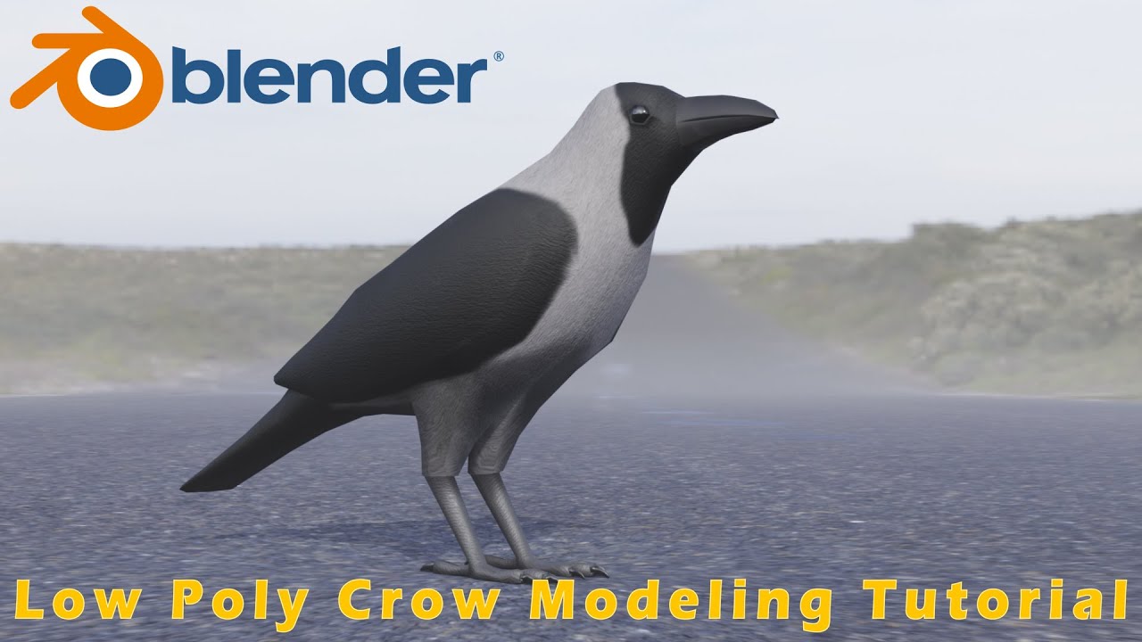 Low Poly Indian Crow Modeling Tutorial in Blender 2.93