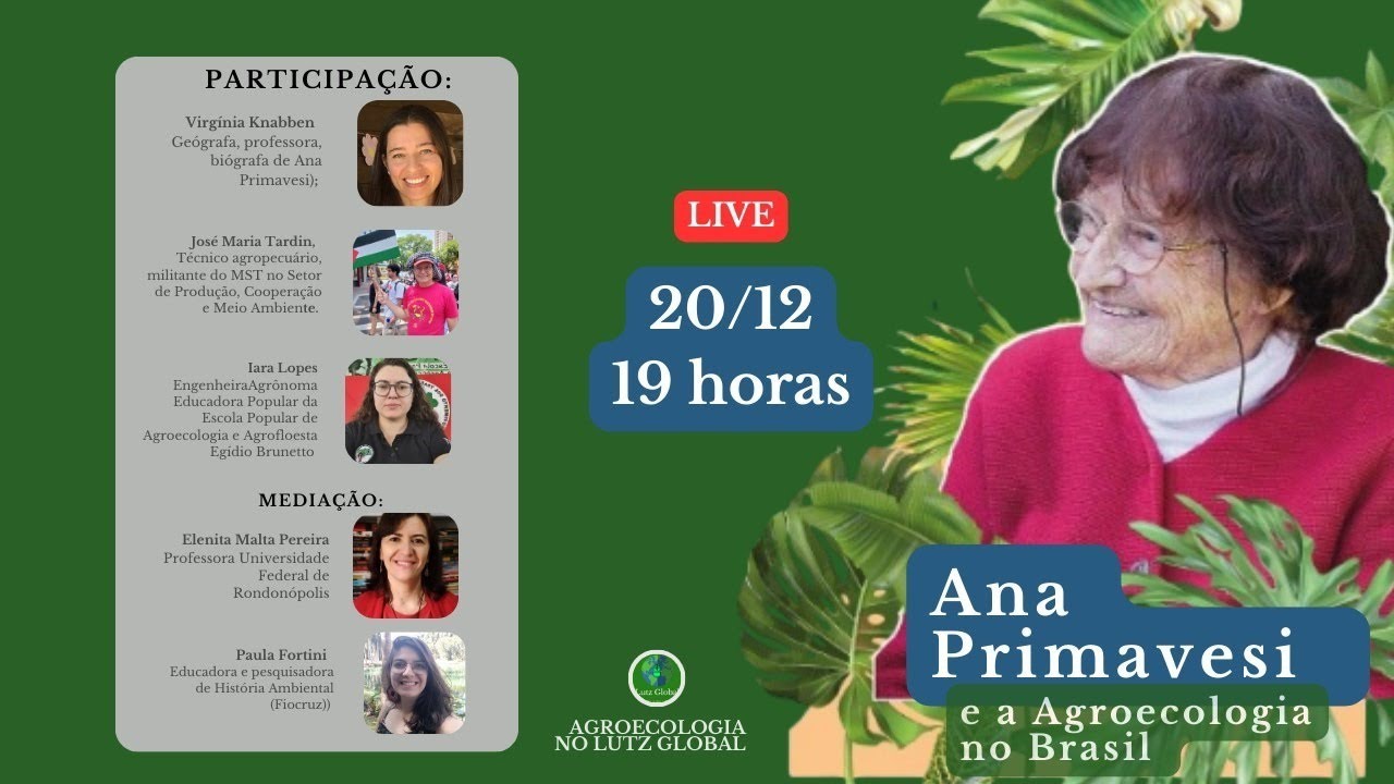 Ana Primavesi e a Agroecologia no Brasil ! Agroecologia e mudanças climáticas | LIVE