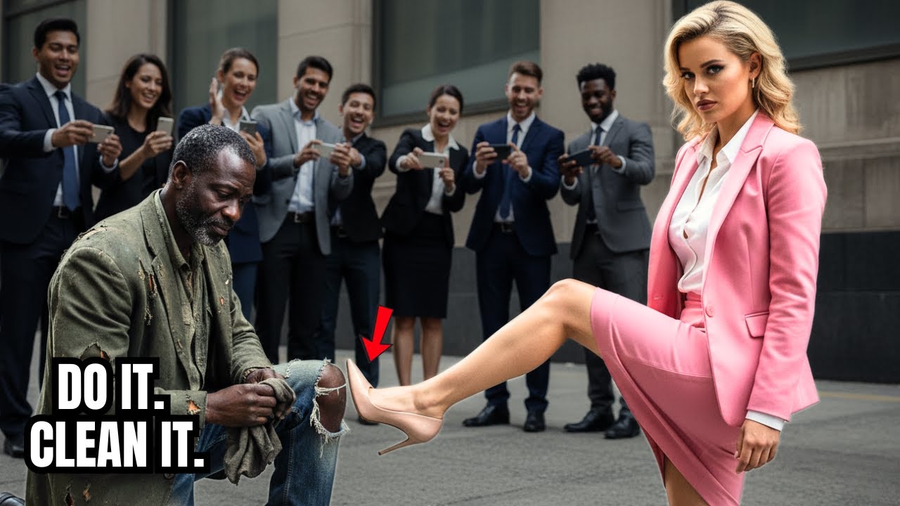 She Made a Homeless Man Clean Her Heels… In Front of Everyone