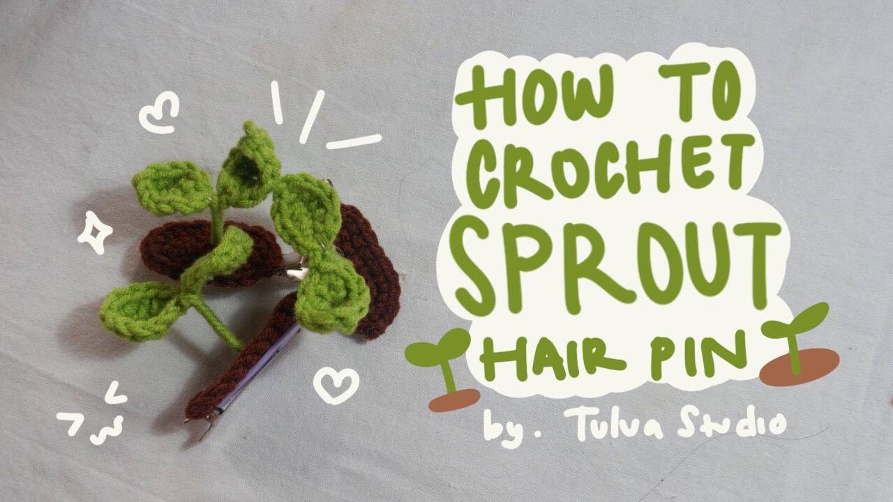 How To Crochet Sprouts Hair Pin | FREE PATTERN | SUB 🇮🇩🇬🇧 ID & EN