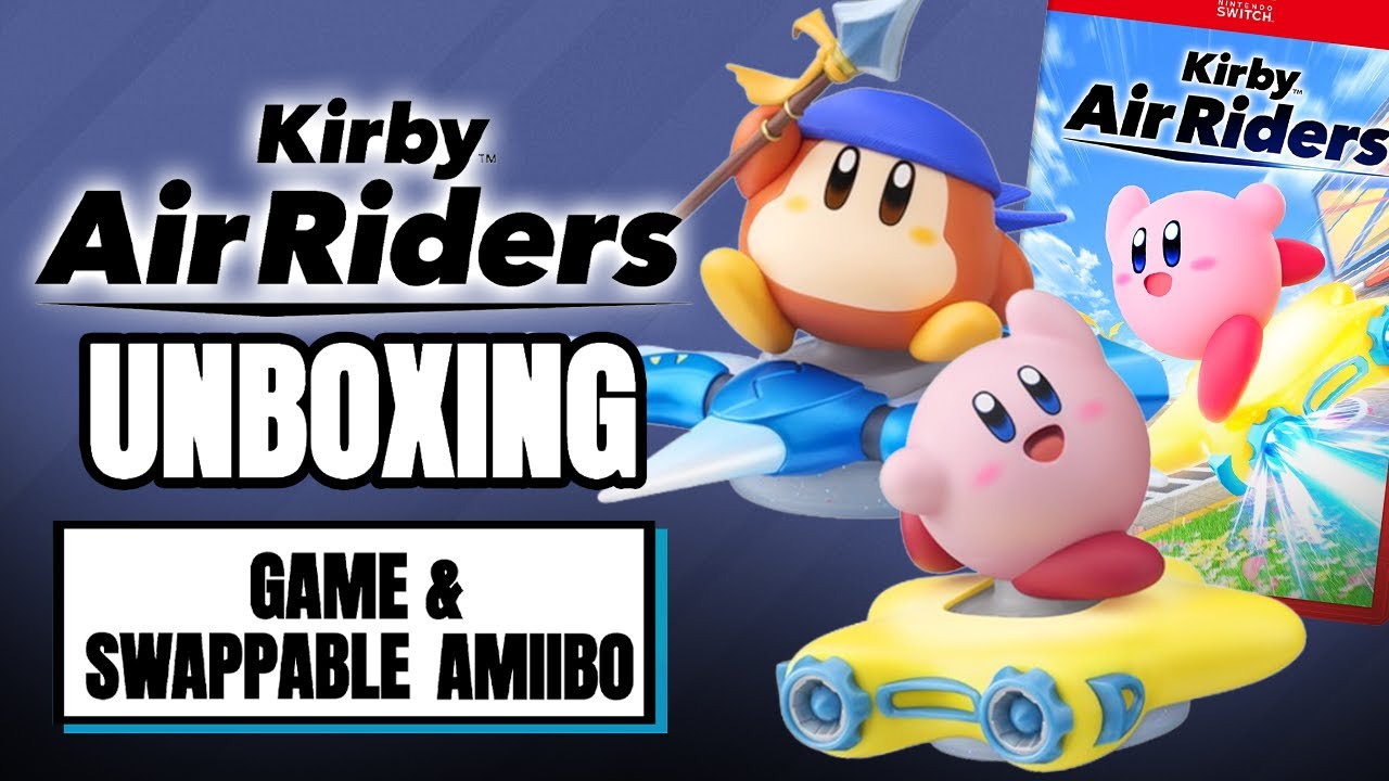 Kirby Air Riders и сменные фигурки amiibo Кирби и Уоддл Ди — распаковка