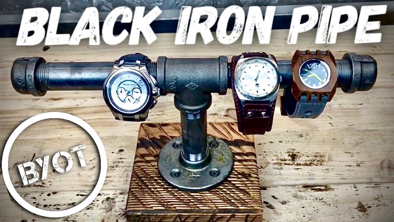 How To Make Industrial Watch Stand // DIY PIPE FURNITURE
