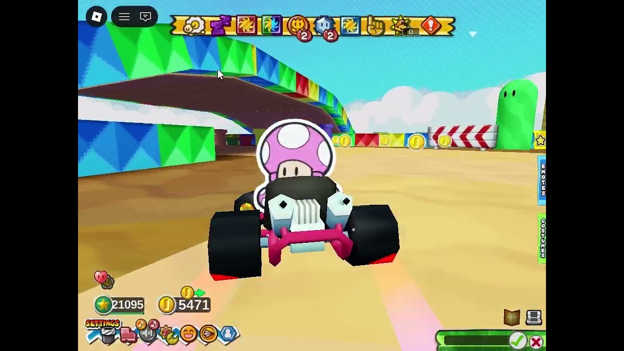 Roblox SBRP Kart Donut Plains 1:49.933 3 laps 60 fps pure driving no shortcut