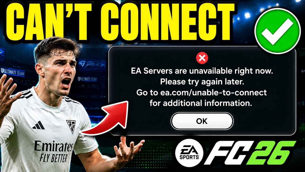 FC 26: Ошибка подключения к серверам EA &mdash; как исправить (PC, XBOX, PS5)⚽