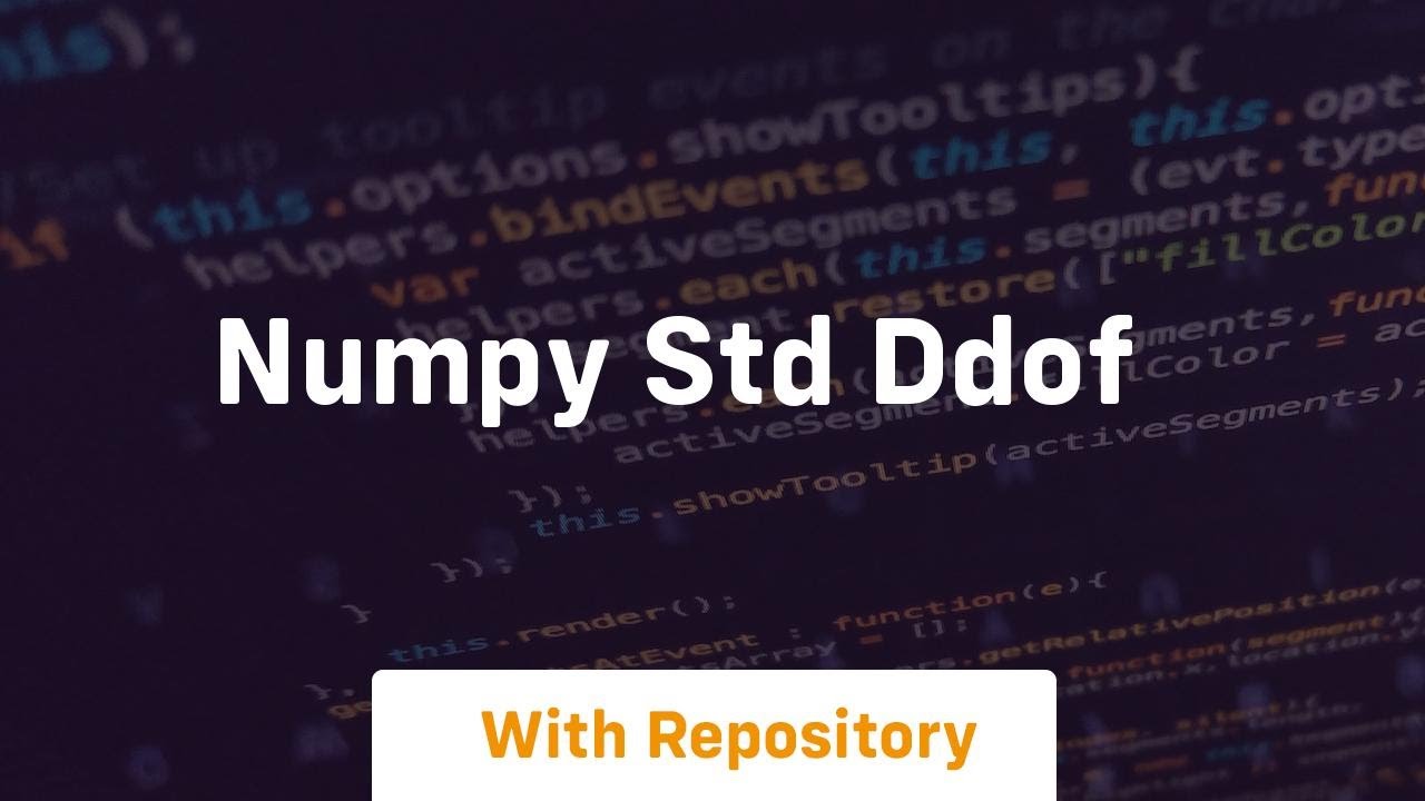 numpy std ddof