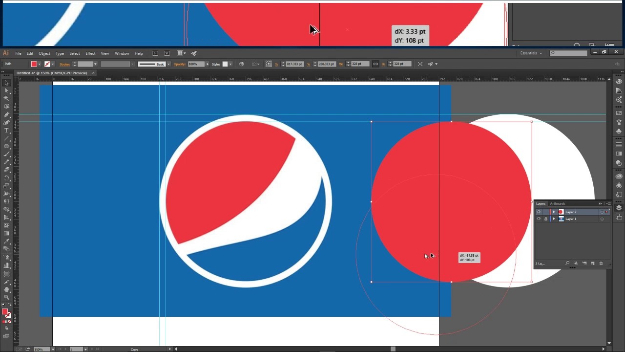 Recreando el Logo de Pepsi en Illustrator CC