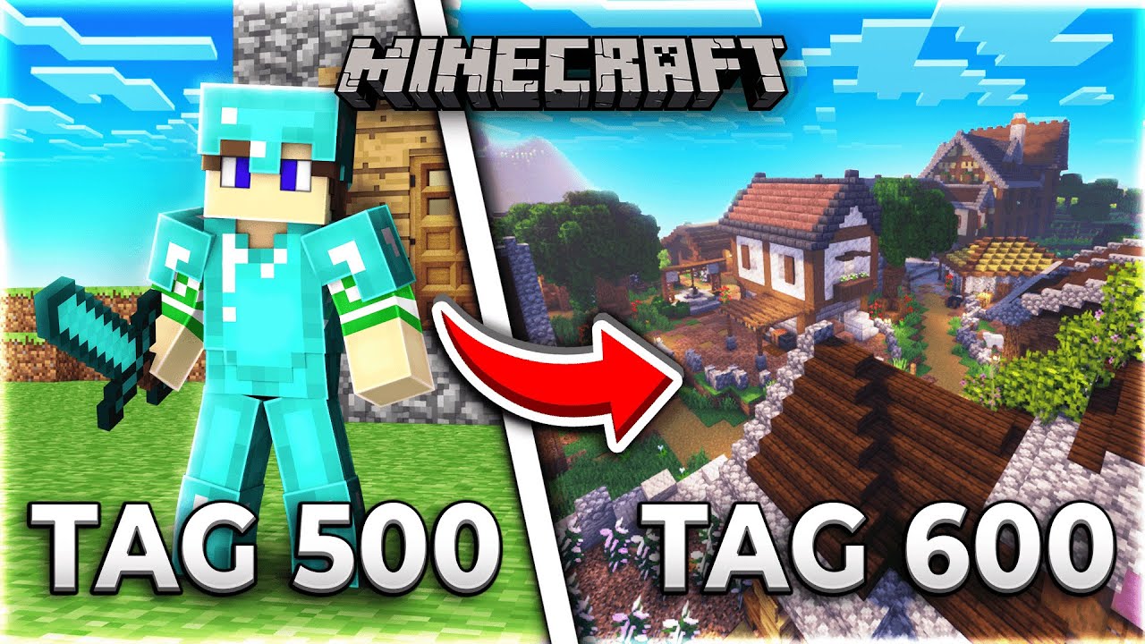 Ich BAUE eine STADT in 600 Tagen in Minecraft