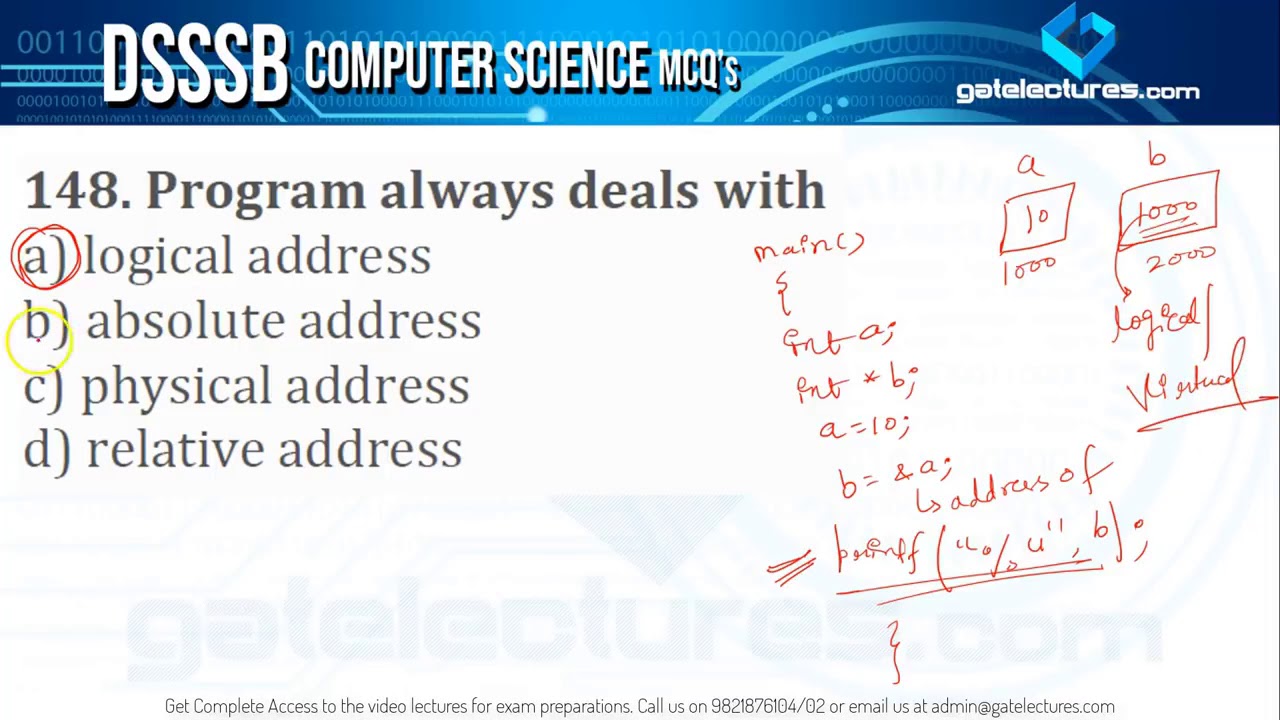DSSSB PGT Computer Science 200 MCQs Operating System Q136 to 160