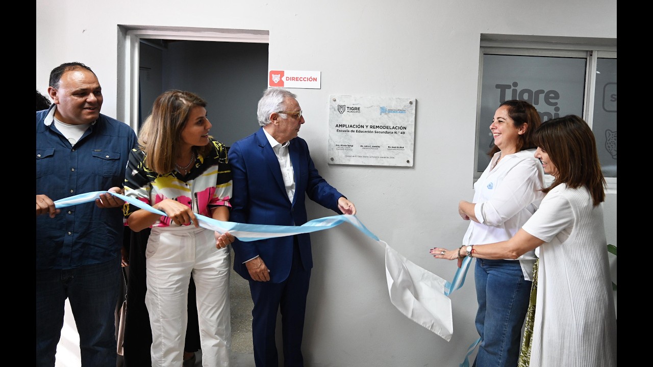 Junto a la comunidad educativa, Julio Zamora inauguró el nuevo edificio de la Escuela Secundaria N°4