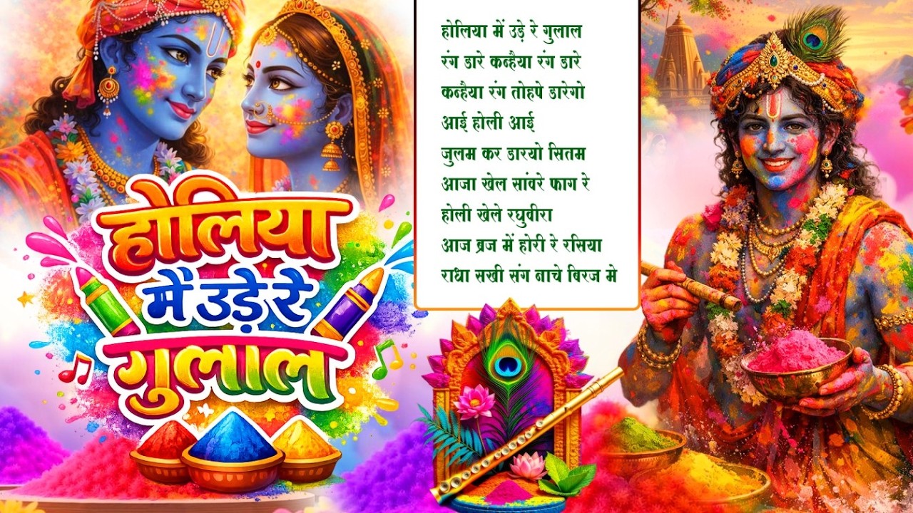 Holi Geet | होलिया में उड़े रे गुलाल ~ Holiya Mein Ude Re Gulal | NonStop Radha Krishna Holi Song