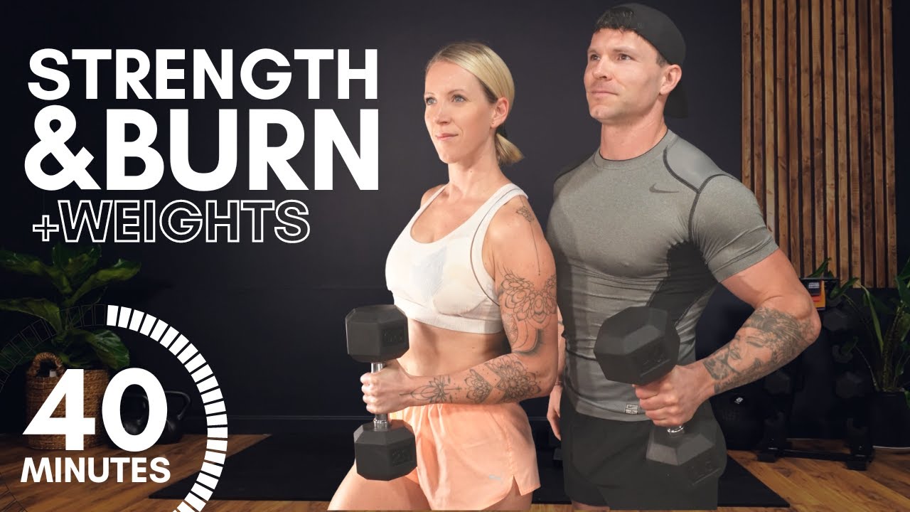 40 MIN FULL BODY POWER WORKOUT with WEIGHTS | Dumbbells & Bodyweight