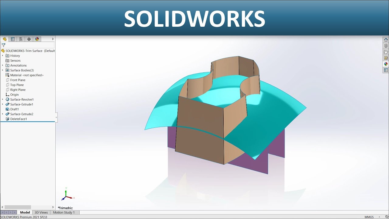 SOLIDWORKS - Trim Surface