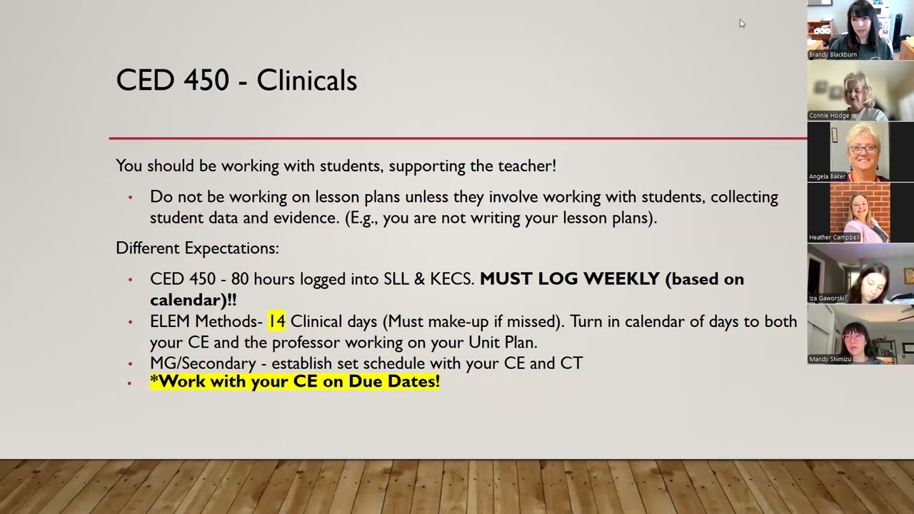 Spring 2026 - CED 450 Mtg.
