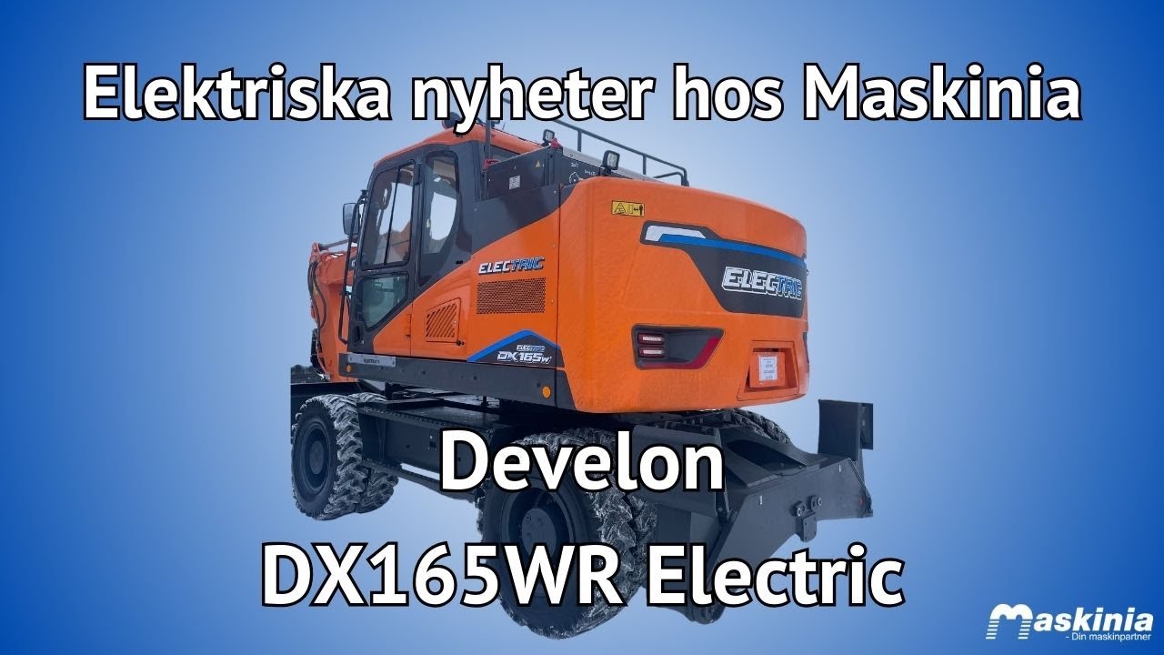 Develon DX165WR Electric utrustas och nyhet för 2024 avslöjas