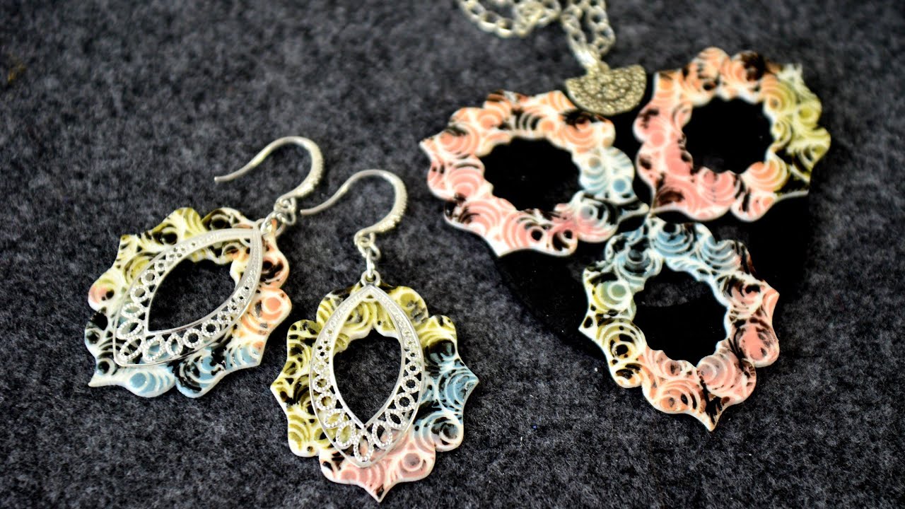 moroccan jewelry set from polymer clay tutorial FIMO DIY
