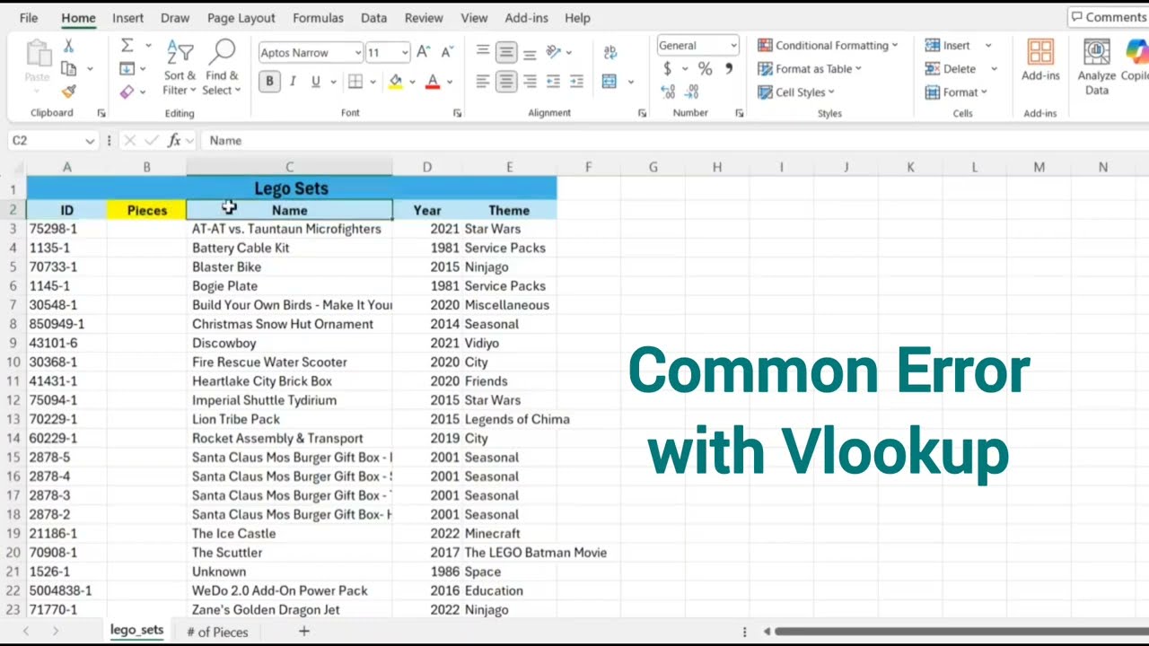 Excel - Common Vlookup Error #N/A #excel #data #college #exceltutorial #exceltricks #exceltips