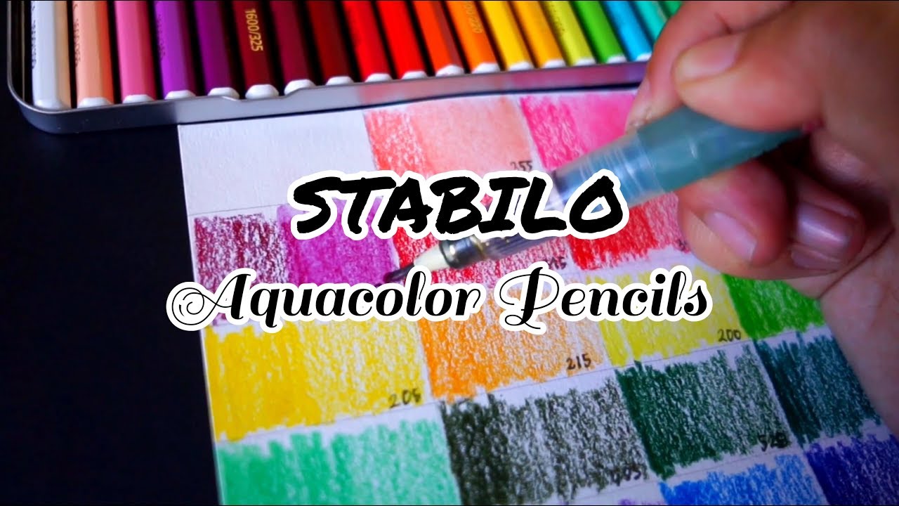 STABILO Aquacolor Pencils: Unboxing + How To Use