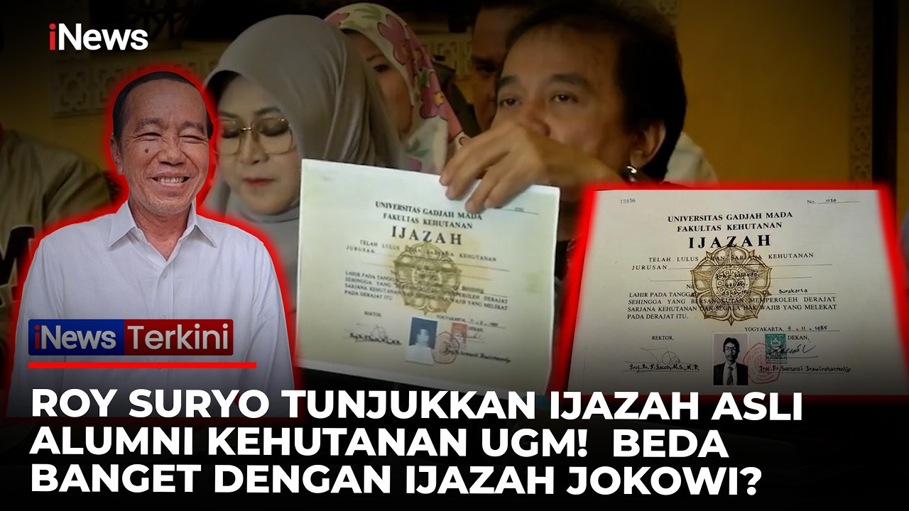 PERDANA! Roy Suryo Tunjukkan Ijazah Asli Lulusan Kehutanan UGM, Bandingkan dengan Ijazah Jokowi