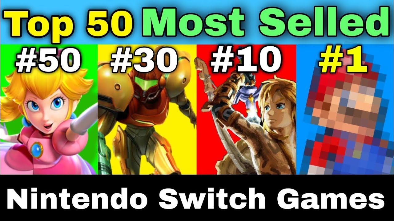Top 50 MOST SELLED Nintendo Switch Games Of All Time!