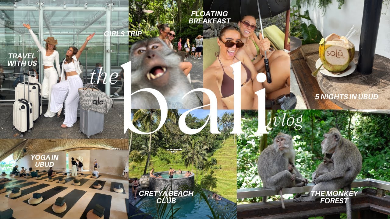BALI VLOG 1 | путешествуйте со мной, 5 ночей в Убуде, йога, Кретия, лес обезьян и плавучий завтрак
