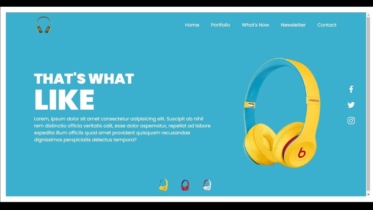 Responsive Headphone 🎧 Website | Using Html, Css and Javascript. (Codic Gyan)