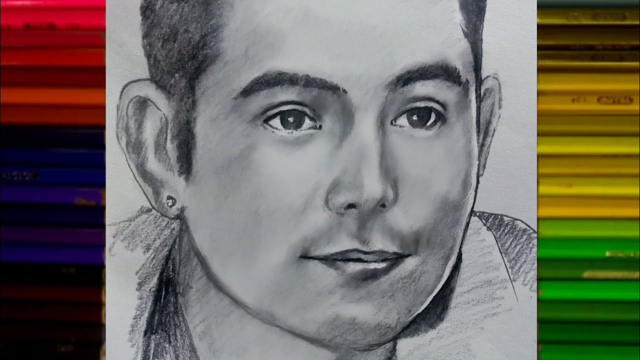 Gerald Anderson pencil sketching/@andersongeraldjr fast drawing #geraldanderson
