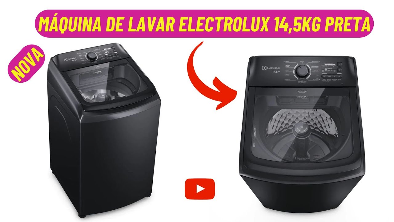 MAIS UM LANÇAMENTO EM PRIMEIRA MÃO / Máquina de Lavar Electrolux 14,5kg Preta Efficient (LEP15)