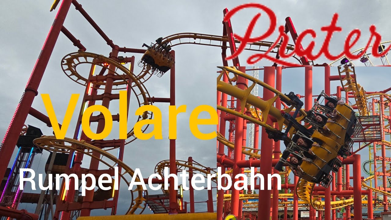 Volare brutale Achterbahn auf dem Prater in Wien Onride Offride POV