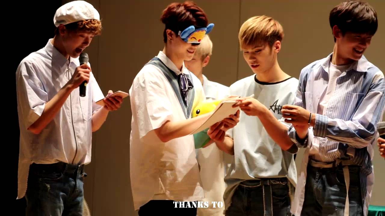 ASTRO 아스트로 수원 팬싸인회  [ MJ를 이겨라 !! ] 눈 가리고 얼굴 그리기