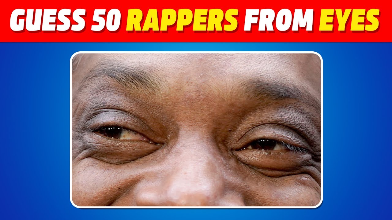 Guess 50 rappers from their eyes | Guess the rapper quiz | Rap Songs Quiz 2025 | Eminem, Kendrick
